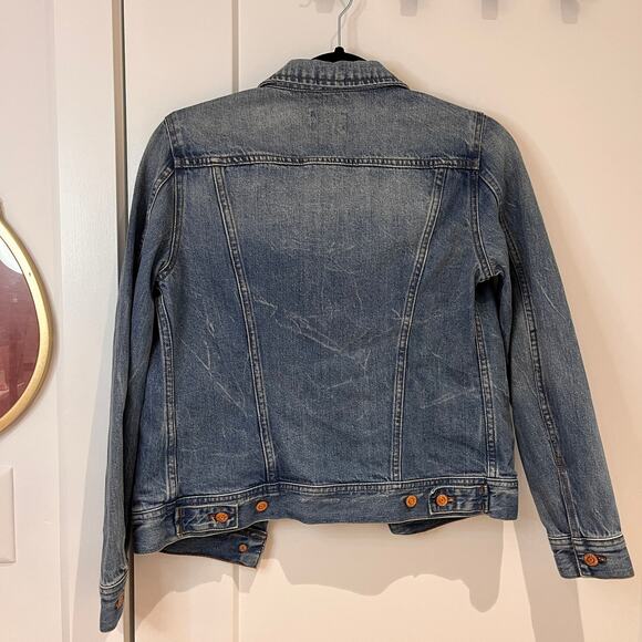 J. Crew Blue Medium Wash Jean Jacket Sz XS - Picture 2 of 7